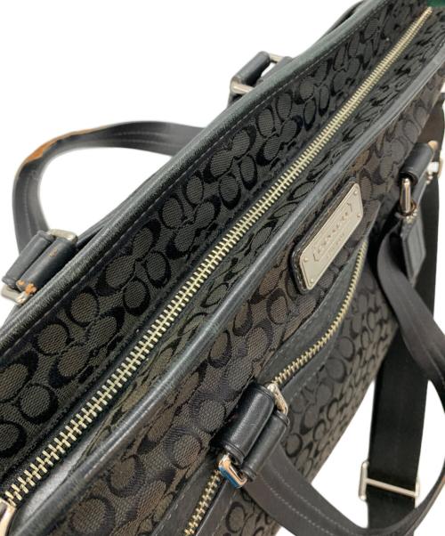 COACH（コーチ）COACH (コーチ) 2WAYバッグ シグネチャー ブラックの古着・服飾アイテム