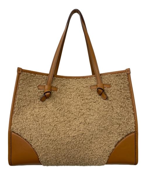 GIANNI CHIARINI（ジャンニ キアリーニ）GIANNI CHIARINI (ジャンニ キアリーニ) ボアトートバッグ ブラウンの古着・服飾アイテム