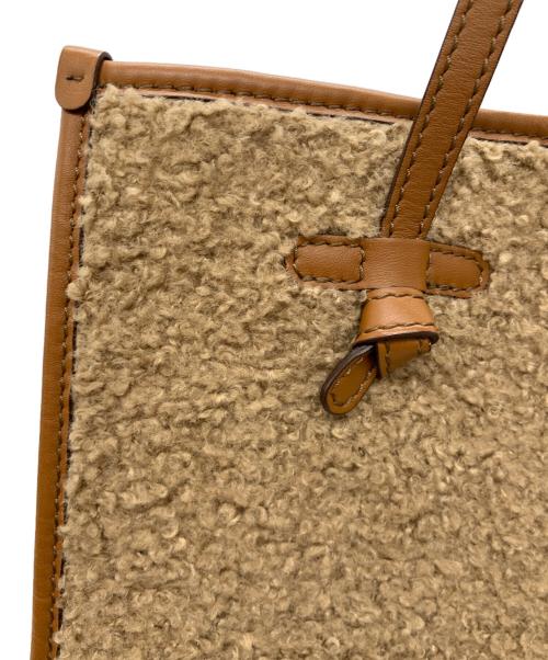 GIANNI CHIARINI（ジャンニ キアリーニ）GIANNI CHIARINI (ジャンニ キアリーニ) ボアトートバッグ ブラウンの古着・服飾アイテム