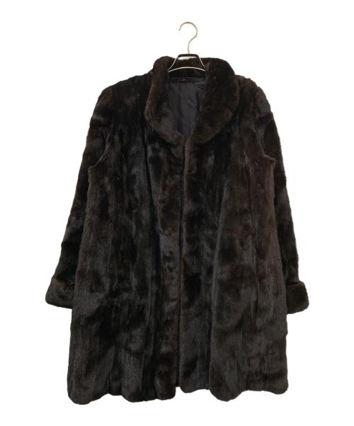BLACK GLAMA（ブラックグラマ）BLACK GLAMA (ブラックグラマ) ミンクコート ブラウン サイズ:Fの古着・服飾アイテム