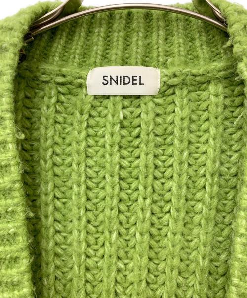 Snidel（スナイデル）Snidel (スナイデル) ローゲージカーディガン グリーン サイズ:Fの古着・服飾アイテム