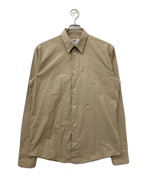 HERMES（エルメス）HERMES (エルメス) 長袖シャツ シェーヌダンクル ベージュ サイズ:38の古着・服飾アイテム