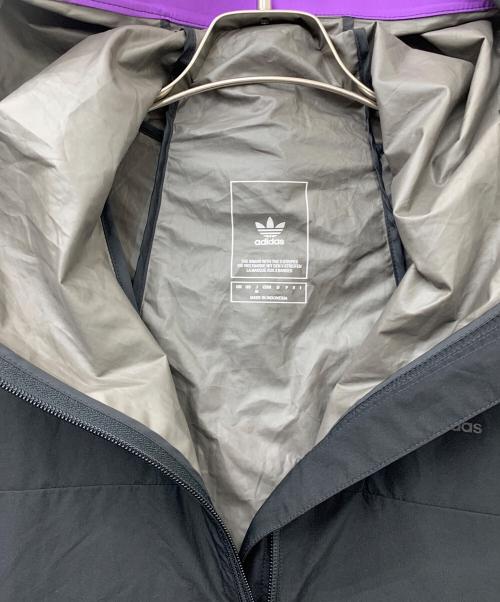 adidas（アディダス）adidas (アディダス) アノラックパーカー ブラック×パープル サイズ:Mの古着・服飾アイテム