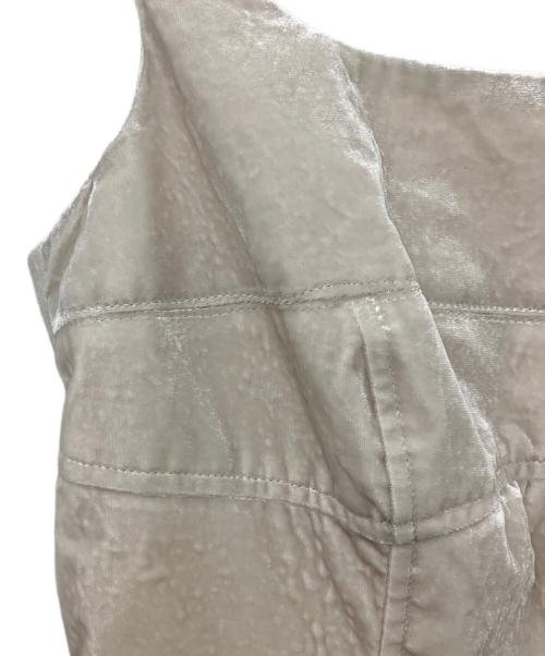 Snidel（スナイデル）Snidel (スナイデル) デザインベロアミニドレス ベージュの古着・服飾アイテム