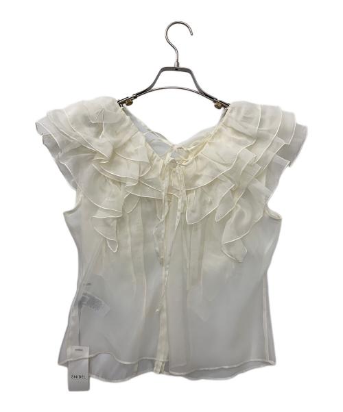 Snidel（スナイデル）Snidel (スナイデル) ノースリフリルブラウス アイボリー サイズ:Fの古着・服飾アイテム
