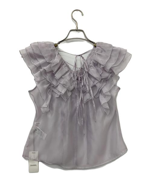 Snidel（スナイデル）Snidel (スナイデル) ノースリフリルブラウス ラベンダー サイズ:Fの古着・服飾アイテム