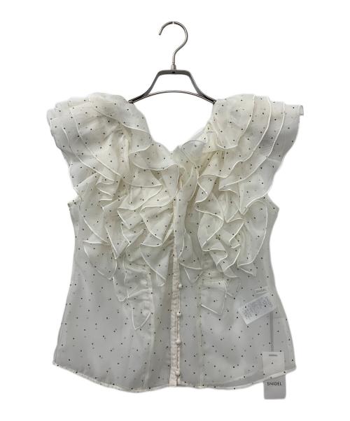 Snidel（スナイデル）Snidel (スナイデル) ノースリフリルブラウス アイボリー サイズ:Fの古着・服飾アイテム