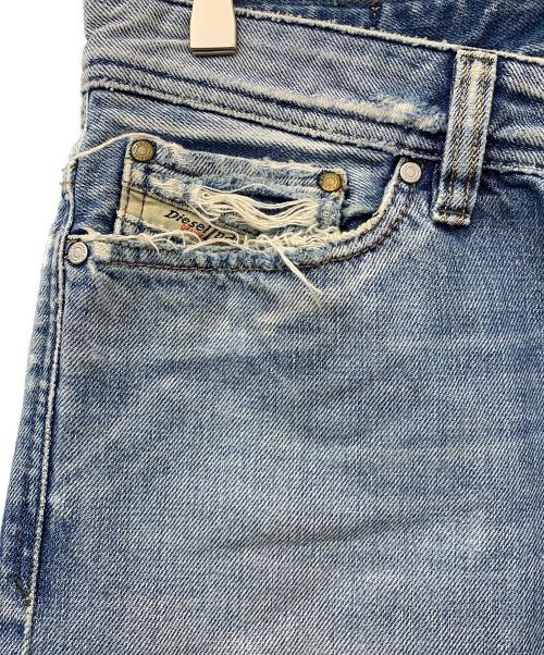 DIESEL（ディーゼル）DIESEL (ディーゼル) ダメージデニムパンツ ブルー サイズ:W30×L32の古着・服飾アイテム