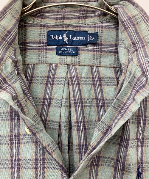 RALPH LAUREN（ラルフローレン）RALPH LAUREN (ラルフローレン) 長袖シャツ MCMELL グリーン×パープル サイズ:Sの古着・服飾アイテム