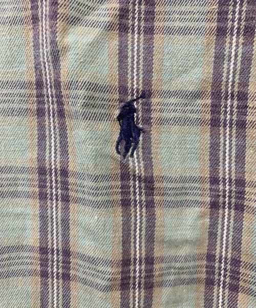 RALPH LAUREN（ラルフローレン）RALPH LAUREN (ラルフローレン) 長袖シャツ MCMELL グリーン×パープル サイズ:Sの古着・服飾アイテム