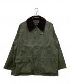 Barbourバブアー）の古着「OS PEACHED BEDALE CASUAL ノンオイルドジャケット」｜グリーン×ブラウン