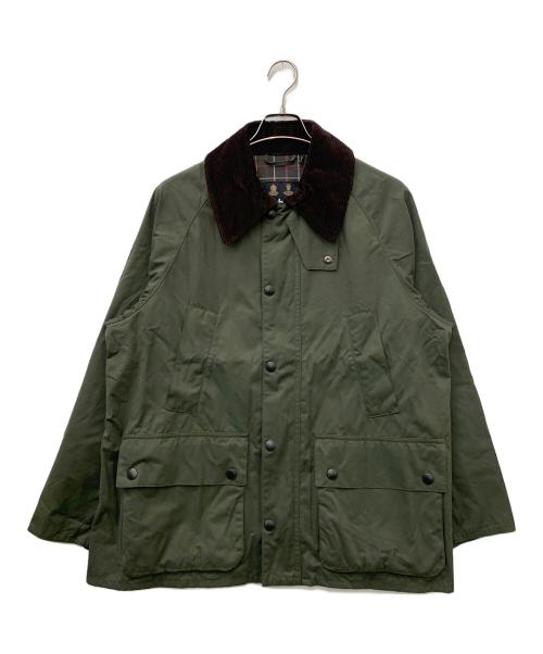 Barbour（バブアー）Barbour (バブアー) OS PEACHED BEDALE CASUAL ノンオイルドジャケット グリーン×ブラウン サイズ:38の古着・服飾アイテム