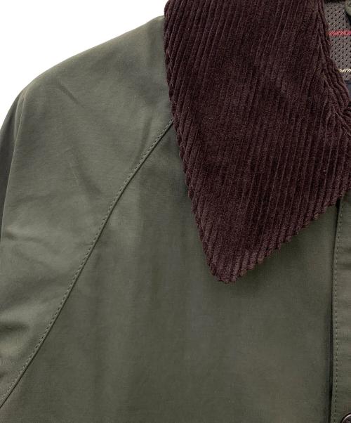 Barbour（バブアー）Barbour (バブアー) OS PEACHED BEDALE CASUAL ノンオイルドジャケット グリーン×ブラウン サイズ:38の古着・服飾アイテム