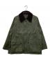 Barbour（バブアー）の古着「OS PEACHED BEDALE CASUAL ノンオイルドジャケット」｜グリーン×ブラウン