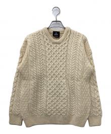 aran WOOLLEN MILLS（アラン ウーレンミルズ）の古着「ケーブルニット」｜アイボリー
