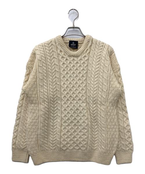 aran WOOLLEN MILLS（アラン ウーレンミルズ）aran WOOLLEN MILLS (アラン ウーレンミルズ) ケーブルニット アイボリー サイズ:Sの古着・服飾アイテム