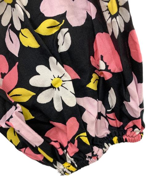 Kate Spade（ケイトスペード）Kate Spade (ケイトスペード) フラワープリントシャツワンピース ピンク×ブラック サイズ:4の古着・服飾アイテム