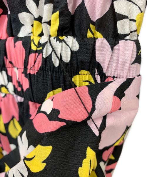 Kate Spade（ケイトスペード）Kate Spade (ケイトスペード) フラワープリントシャツワンピース ピンク×ブラック サイズ:4の古着・服飾アイテム