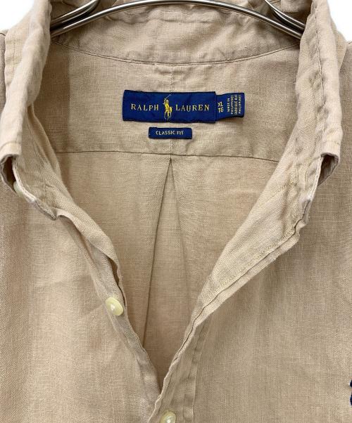 RALPH LAUREN（ラルフローレン）RALPH LAUREN (ラルフローレン) 半袖シャツ ベージュ サイズ:XLの古着・服飾アイテム