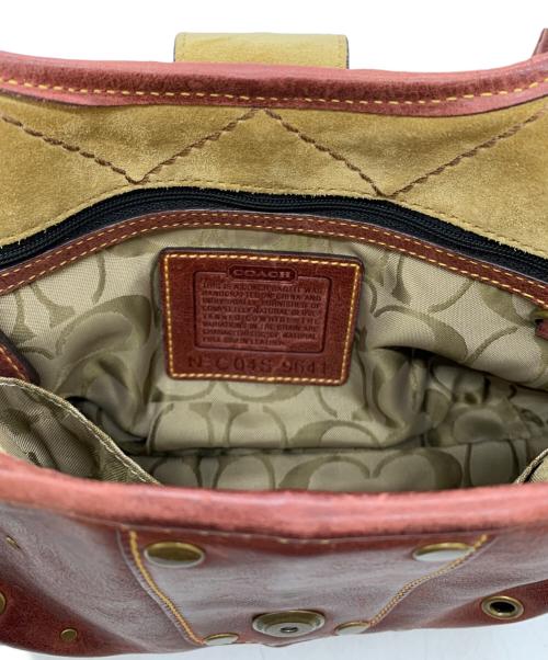 COACH（コーチ）COACH (コーチ) ハンドバッグ レッドの古着・服飾アイテム