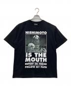 NISHIMOTO IS THE MOUTHニシモトイズザマウス）の古着「プリントTシャツ」｜ブラック