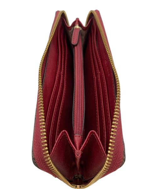 MICHAEL KORS（マイケルコース）MICHAEL KORS (マイケルコース) 長財布 ブラウン×レッドの古着・服飾アイテム