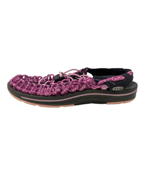 KEEN（キーン）KEEN (キーン) サンダル ユニーク ブラック×ピンク サイズ:24.5の古着・服飾アイテム