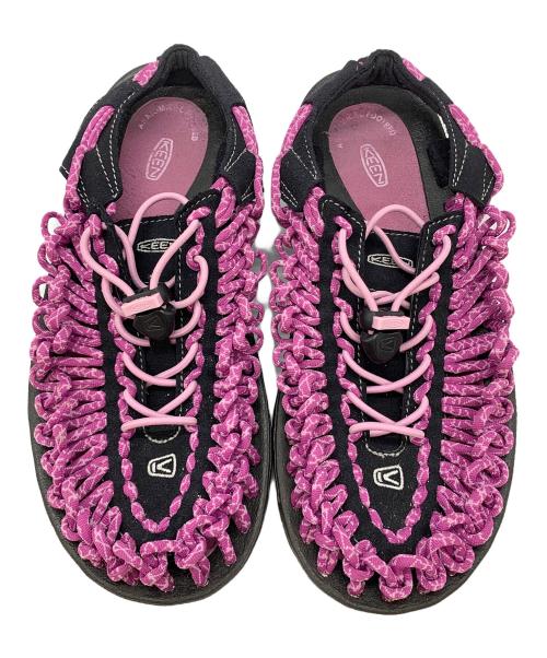 KEEN（キーン）KEEN (キーン) サンダル ユニーク ブラック×ピンク サイズ:24.5の古着・服飾アイテム
