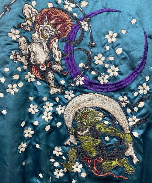 一心如鏡（イッシンニョキョウ）一心如鏡 (イッシンニョキョウ) スカジャン ブルー サイズ:Lの古着・服飾アイテム
