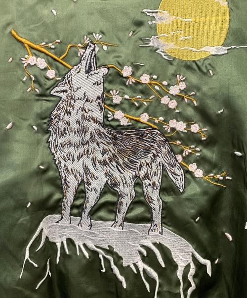 一心如鏡（イッシンニョキョウ）一心如鏡 (イッシンニョキョウ) スカジャン グリーン サイズ:Mの古着・服飾アイテム