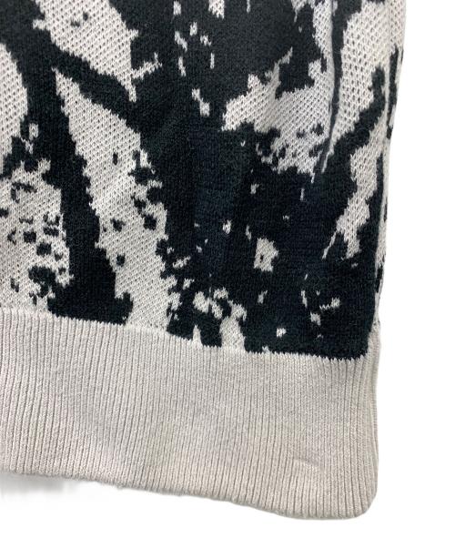 BAL（バル）BAL (バル) JACQUARD COTTON CREWNECK SWEATER ブラック×グレー サイズ:Mの古着・服飾アイテム