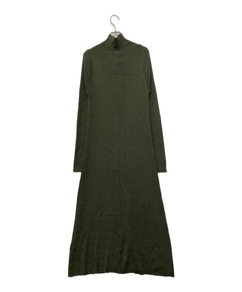 crewre（クルーレ）crewre (クルーレ) フロントフライニットワンピース カーキ サイズ:3の古着・服飾アイテム