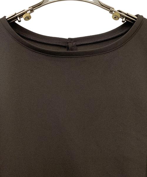 crewre（クルーレ）crewre (クルーレ) ジョーゼットシェイプワンピース ブラウン サイズ:3の古着・服飾アイテム