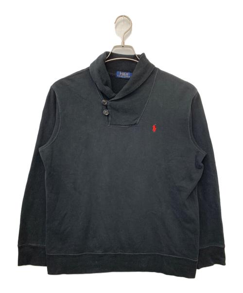 POLO RALPH LAUREN（ポロ・ラルフローレン）POLO RALPH LAUREN (ポロ・ラルフローレン) ショールカラースウェット ブラック サイズ:不明の古着・服飾アイテム