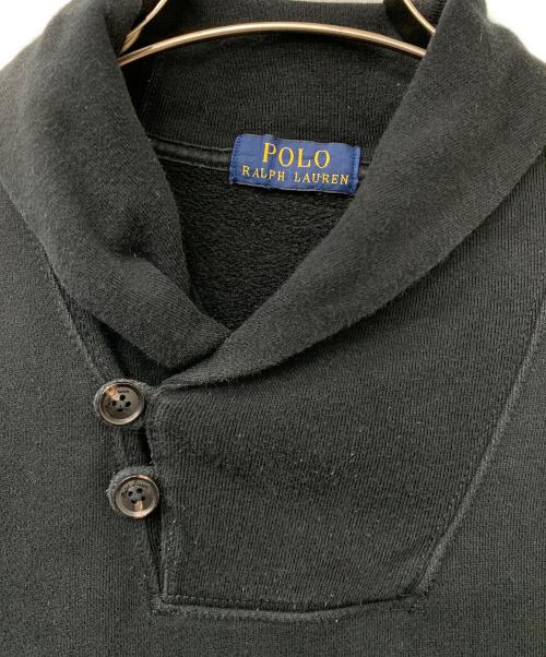 POLO RALPH LAUREN（ポロ・ラルフローレン）POLO RALPH LAUREN (ポロ・ラルフローレン) ショールカラースウェット ブラック サイズ:不明の古着・服飾アイテム