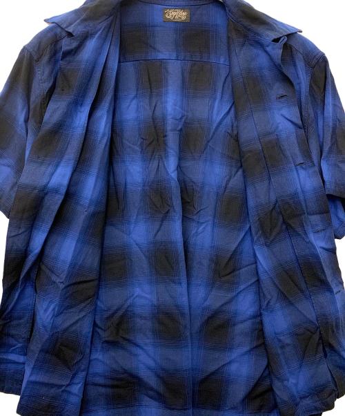SUGAR CANE（シュガーケーン）SUGAR CANE (シュガーケーン) 半袖シャツ ブルー サイズ:Lの古着・服飾アイテム