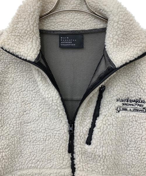 MARK GONZALES（マーク・ゴンザレス）MARK GONZALES (マーク・ゴンザレス) ボアジャケット ホワイト サイズ:Mの古着・服飾アイテム