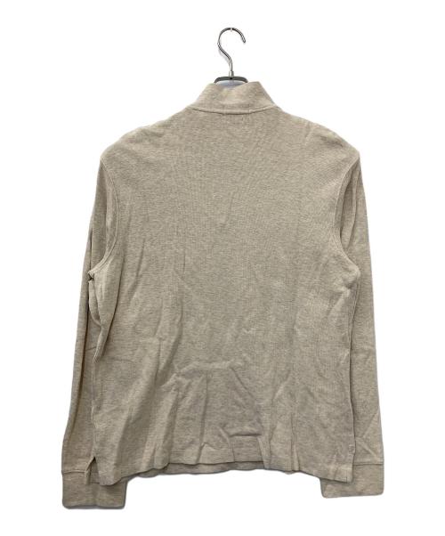 POLO RALPH LAUREN（ポロ・ラルフローレン）POLO RALPH LAUREN (ポロ・ラルフローレン) ハーフジップスウェット ベージュ サイズ:Mの古着・服飾アイテム
