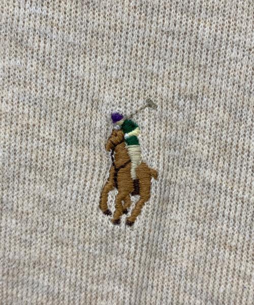 POLO RALPH LAUREN（ポロ・ラルフローレン）POLO RALPH LAUREN (ポロ・ラルフローレン) ハーフジップスウェット ベージュ サイズ:Mの古着・服飾アイテム