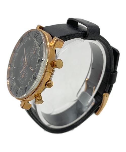SEIKO（セイコー）SEIKO (セイコー) Sottsass Associati (ソットサス アソシエイツ) リストウォッチ  クロノグラフ ブラックの古着・服飾アイテム