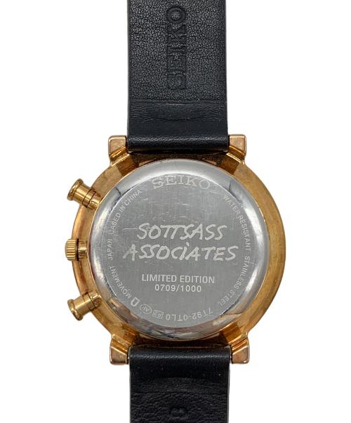 SEIKO（セイコー）SEIKO (セイコー) Sottsass Associati (ソットサス アソシエイツ) リストウォッチ  クロノグラフ ブラックの古着・服飾アイテム