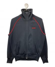 adidas（アディダス）の古着「トラックジャケット」｜ブラック×レッド