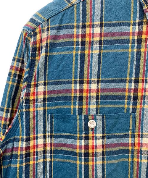 big mac（ビッグマック）BIG MAC (ビッグマック) チェックワークシャツ ブルー サイズ:Mの古着・服飾アイテム