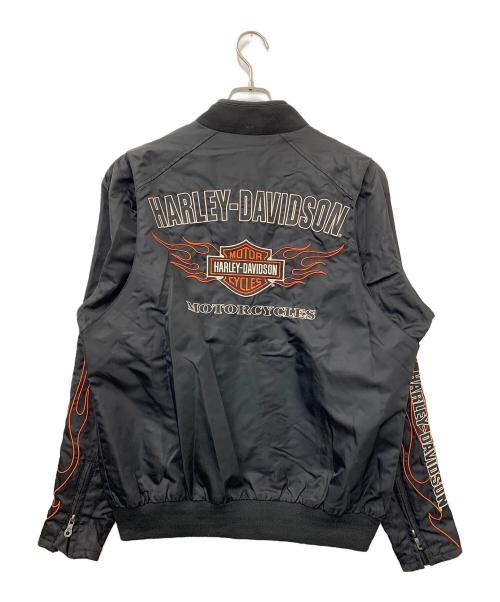 HARLEY-DAVIDSON（ハーレーダビッドソン）HARLEY-DAVIDSON (ハーレーダビッドソン) ナイロンジャケット ブラック サイズ:Mの古着・服飾アイテム