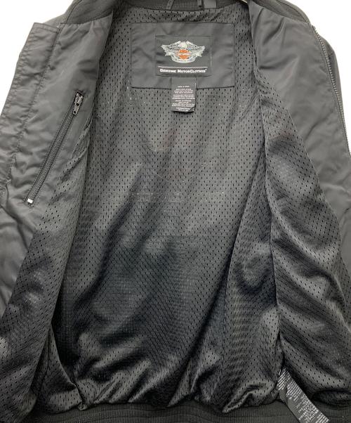 HARLEY-DAVIDSON（ハーレーダビッドソン）HARLEY-DAVIDSON (ハーレーダビッドソン) ナイロンジャケット ブラック サイズ:Mの古着・服飾アイテム