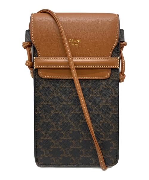 CELINE（セリーヌ）CELINE (セリーヌ) Phone Pouch ブラウンの古着・服飾アイテム