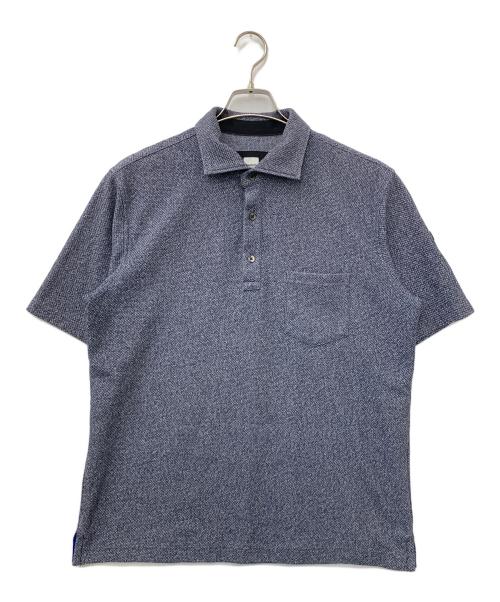 TAKEO KIKUCHI（タケオキクチ）TAKEO KIKUCHI (タケオキクチ) 尾州織ポロシャツ ネイビー サイズ:4の古着・服飾アイテム