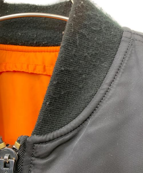 ALPHA（アルファ）ALPHA (アルファ) リバーシブルMA-1ジャケット ブラック×オレンジ サイズ:Lの古着・服飾アイテム