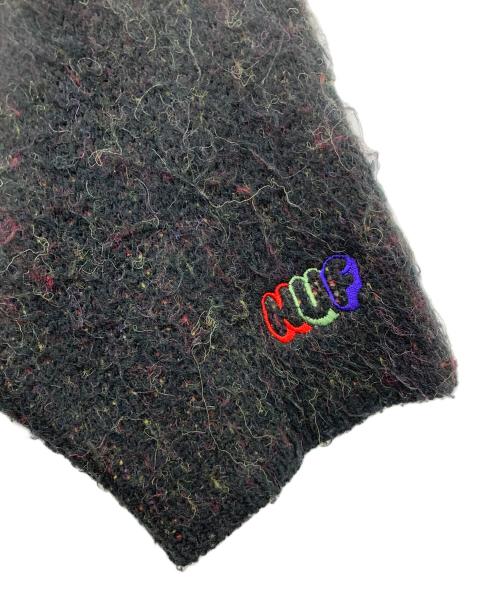 HUF（ハフ）HUF (ハフ) H-DOGカーディガン ブラック×レッド サイズ:Lの古着・服飾アイテム