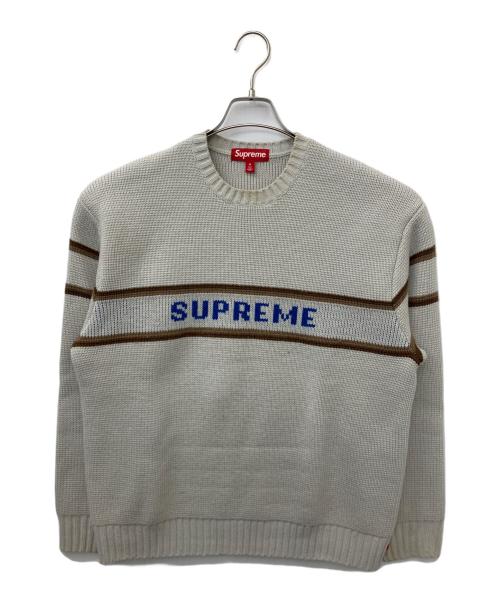 SUPREME（シュプリーム）SUPREME (シュプリーム) Chest Stripe Sweater グレー サイズ:Mの古着・服飾アイテム